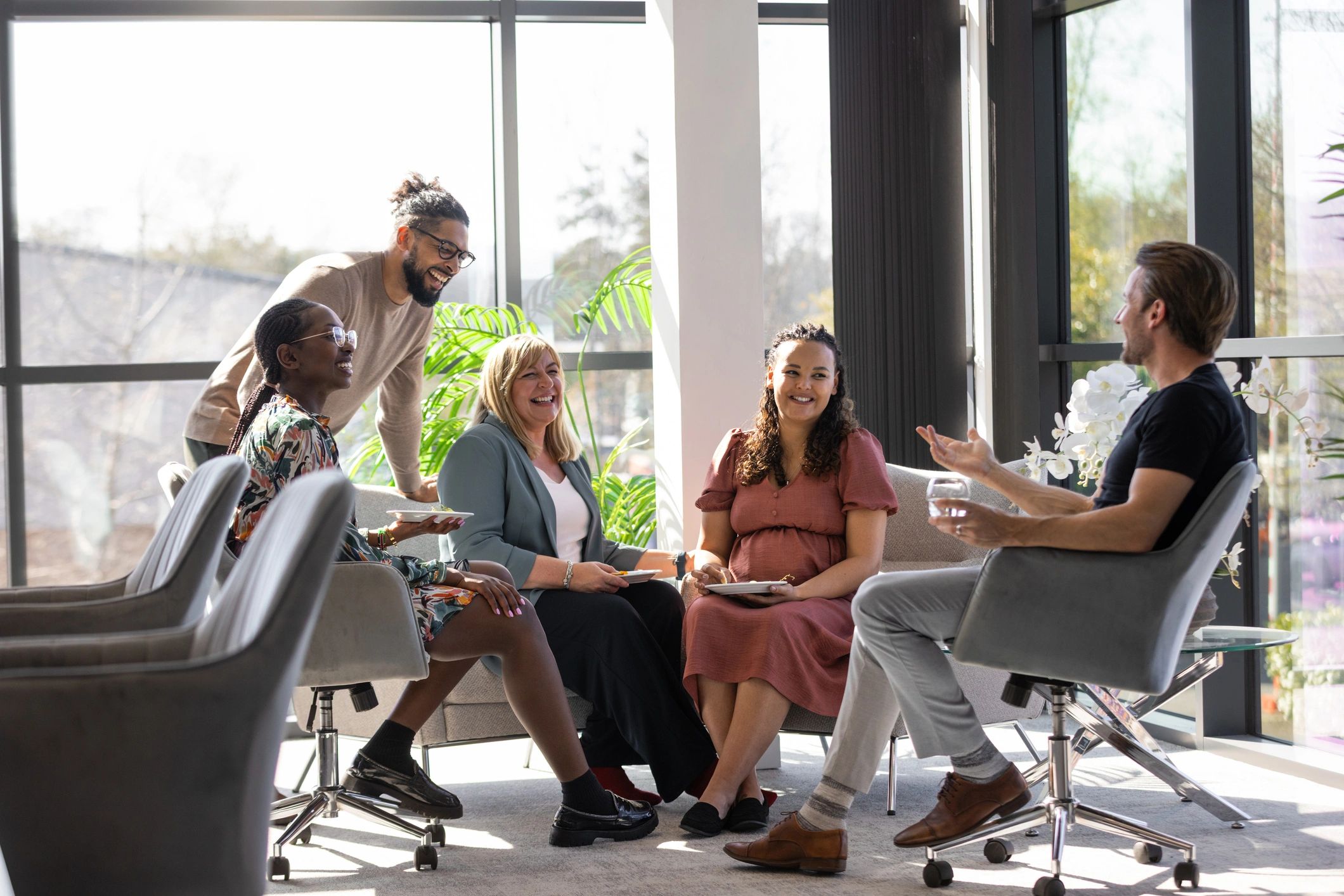 Professional consultation meeting in a modern office